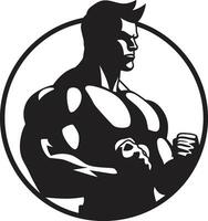 Sculpted Success Black Vector Depiction of Muscular Triumph Flexing Majesty Monochrome Vector Showcase of Dominant Form