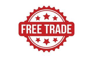 Free Trade rubber grunge stamp seal vector