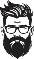 Artistic Trends Black Vector Tribute to Urban Vibes Indie Intuition Monochrome Vector Depiction of Hipster Sophistication