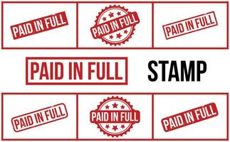 Paid In Full Rubber Stamp Set Vector