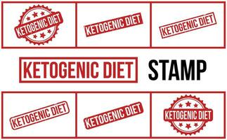 Ketogenic Diet Rubber Stamp Set Vector