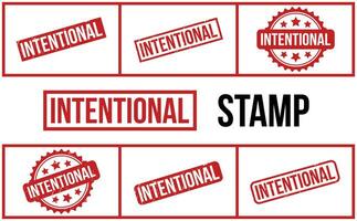 Intentional Rubber Stamp Set Vector