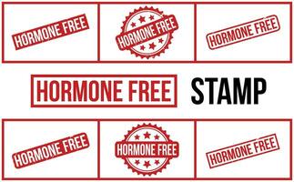 Hormone Free Rubber Stamp Set Vector
