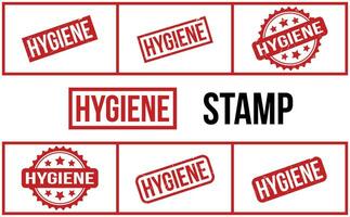 Hygiene Rubber Stamp Set Vector