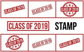 Class of 2019 Rubber Stamp Set Vector