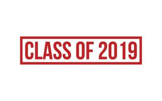 Class of 2019 Rubber Stamp Seal Vector