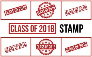 Class of 2018 Rubber Stamp Set Vector