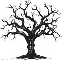 Silent Reverie A Silent Vector Artistry of Natures Decay Legacy of Shadows A Monochromatic Elegy for a Dead Tree