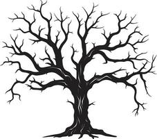 Resilience in Silence Black Vector Farewell to Natures End Timeless Beauty in Decay Monochrome Elegy of a Dead Tree