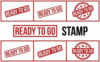 Ready To Go Rubber Stamp Set Vector