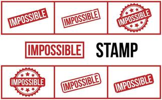 Impossible Rubber Stamp Set Vector