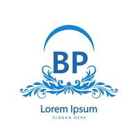 bp letter logo design vector
