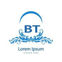 bt letter logo design vector