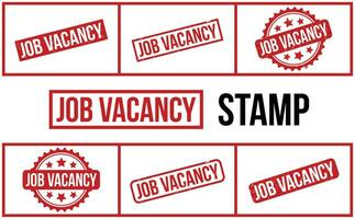 Job Vacancy Rubber Stamp Set Vector