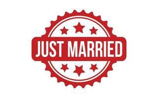 Just Married rubber grunge stamp seal vector