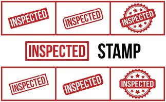 Inspected Rubber Stamp Set Vector