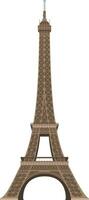 Eiffel Tower, Paris, France. Isolated on white background vector illustration.