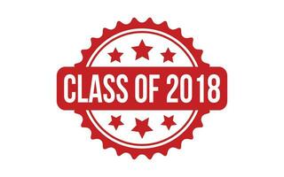 Class of 2018 rubber grunge stamp seal vector