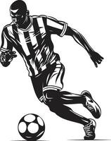 aterrizaje elegancia negro vector representación de atlético excelencia juego día gloria monocromo fútbol americano jugador arte en vector