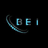 BEI letter logo creative design. BEI unique design. vector