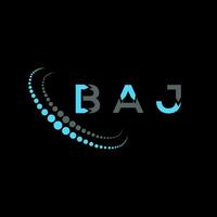 BAJ letter logo creative design. BAJ unique design. vector