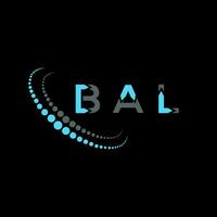 diseño creativo del logotipo de la letra bal. Bal diseño único. vector