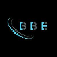 bbe letra logo creativo diseño. bbe único diseño. vector