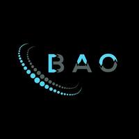 diseño creativo del logotipo de la letra bao. diseño único de bao. vector