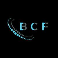 bcf letra logo creativo diseño. bcf único diseño. vector