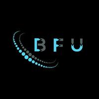 bfu letra logo creativo diseño. bfu único diseño. vector