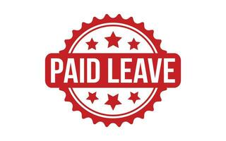 Paid Leave rubber grunge stamp seal vector