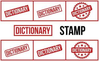 diccionario caucho sello conjunto vector