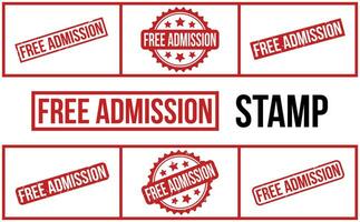 Free Admission Rubber Stamp Set Vector