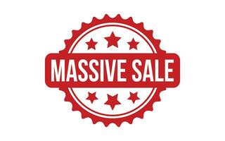 Red Massive Sale Rubber Stamp Seal Vector