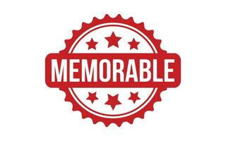 Memorable rubber grunge stamp seal vector