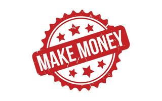 Make Money Rubber Stamp Seal Vector