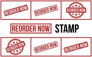 Reorder Now Rubber Stamp Set Vector