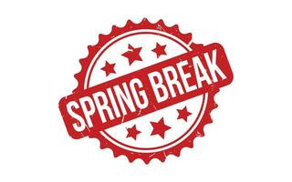 Spring Break rubber grunge stamp seal vector