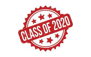 clase de 2020 caucho grunge sello sello vector