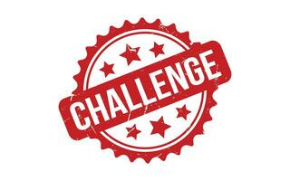 Challenge rubber grunge stamp seal vector