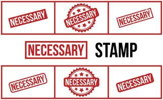 Necessary Rubber Stamp Set Vector