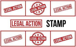 Legal Action Rubber Stamp Set Vector