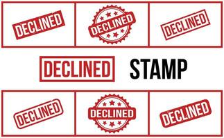 Declined Rubber Stamp Set Vector