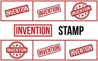 Invention Rubber Stamp Set Vector