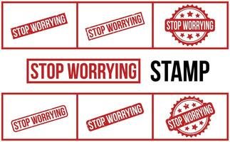 Stop Worrying Rubber Stamp Set Vector