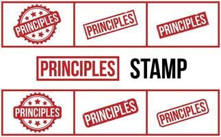 Principles Rubber Stamp Set Vector