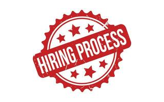 Hiring Process rubber grunge stamp seal vector