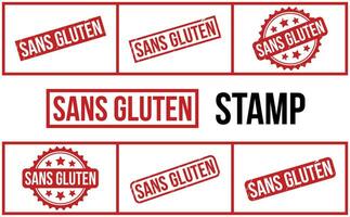 sans gluten caucho sello conjunto vector