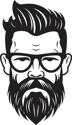 Craft Beer Chic Black Vector Tribute to Brewery Culture Retro Reminiscence Monochromatic Vector of Whiskered Cool