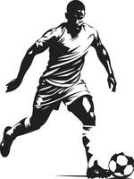 patada inicial excelencia negro vector exhibiendo el atleta juego día héroe monocromo vector de fútbol americano triunfo
